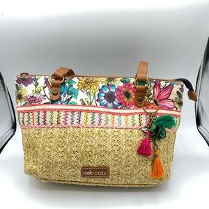 Sakroots straw spring/summer purse